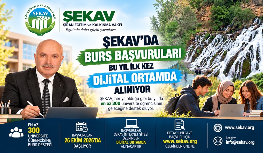 ŞEKAV’DA Burs Başvuruları Bu Yıl İlk Kez Dijital Ortamdan Alınıyor